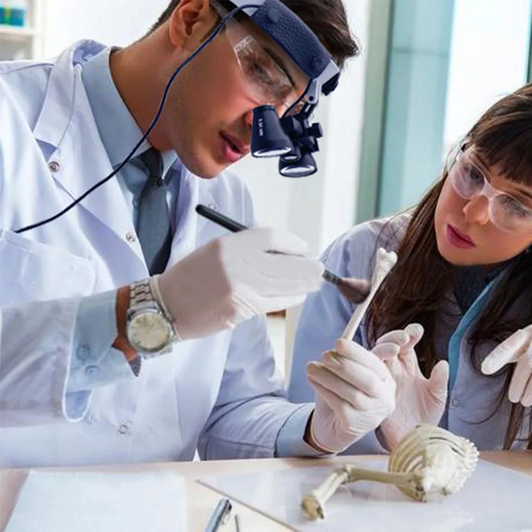 New Design Medical HD Headlight Galileo Glass-frame Type Headband Type Two-way Spiral Magnifier supplier