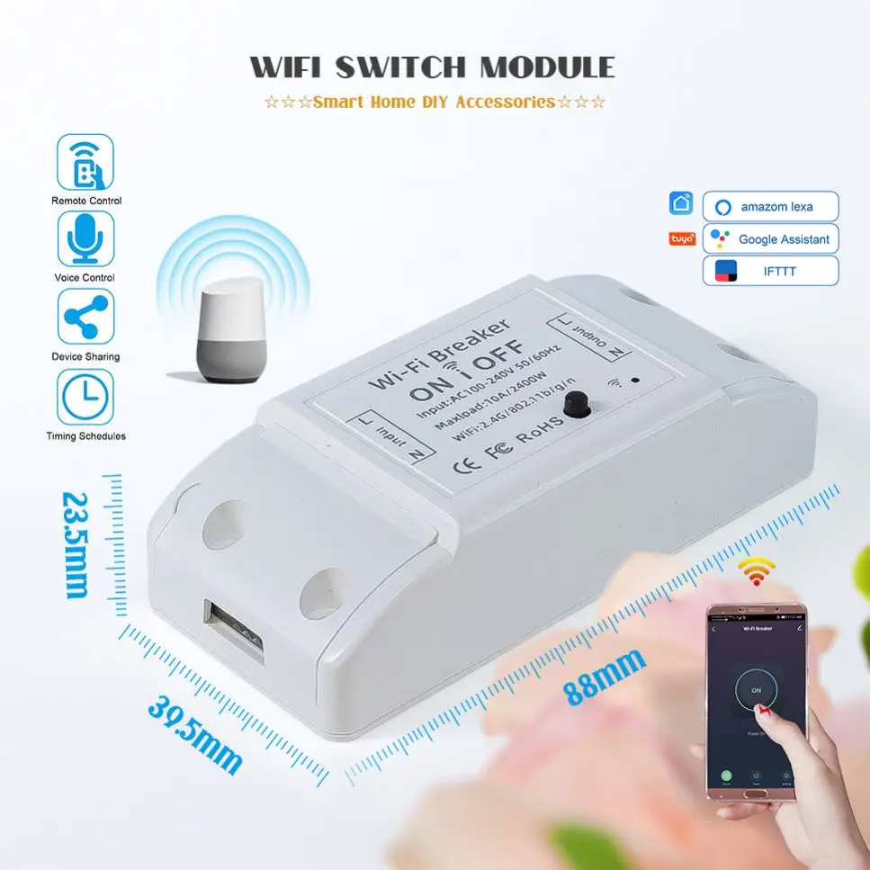 2021 модный автоматический выключатель Wifi Smart Wifi автоматический выключатель Iot Smart Home