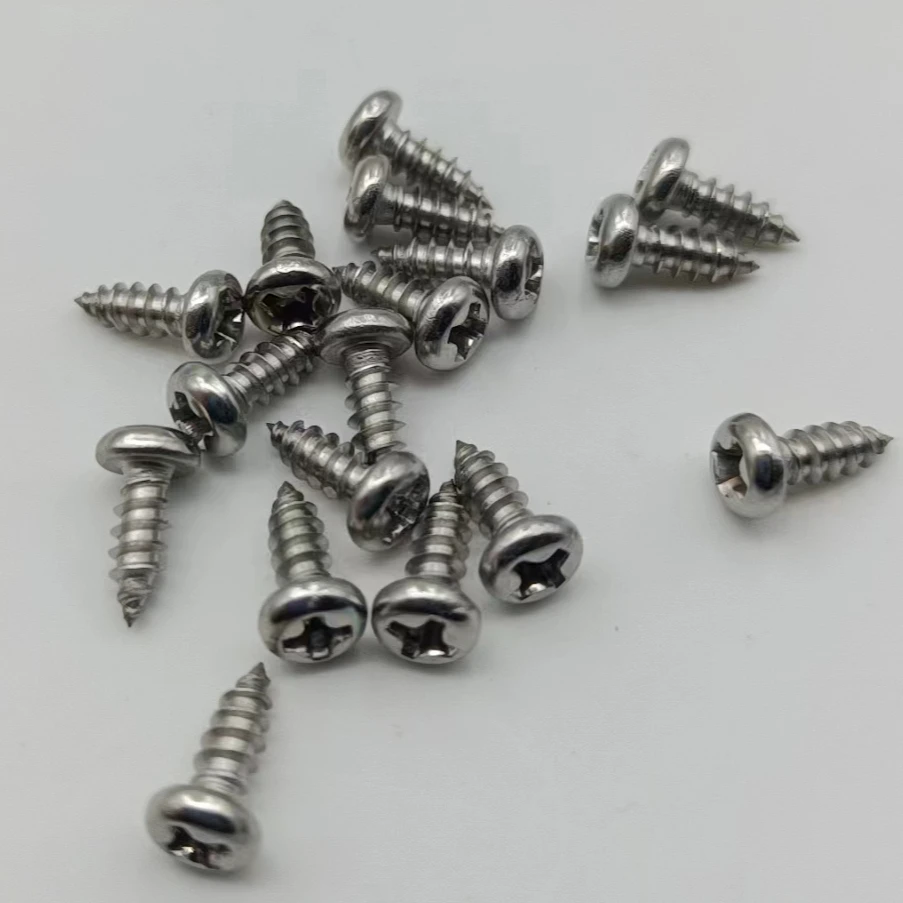 M3X8 Stainless Steel ISO Standard Metric Self-Tapping Screws Pan Head Cross Groove round Head Furniture Installation Accessories