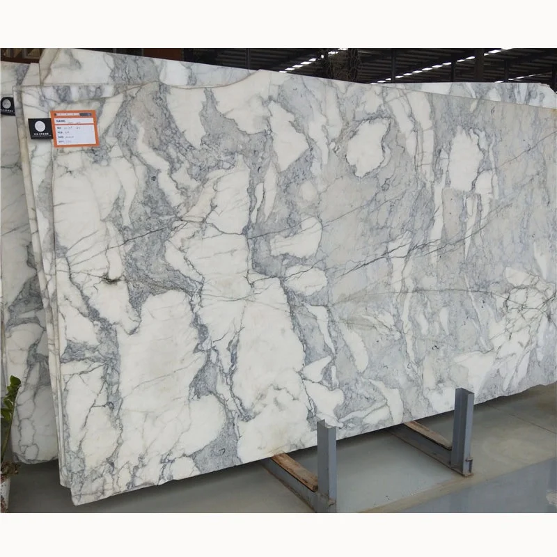Italian Bianco Carrara Venato White Marble Slab for Interior Flooring Tiles Wall Decor