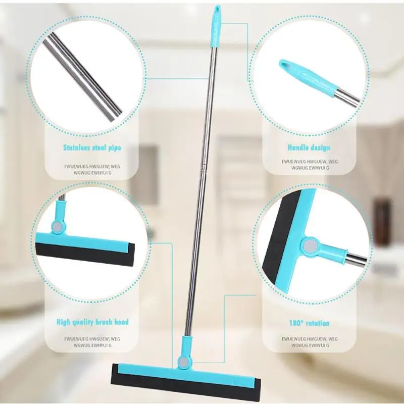Magic Wiper Scraper 180 Degrees Rotatable Mop Broom Floor Cleaning Tools Adjustable Professional Water Squeegee Foam