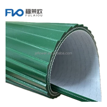 4.8mm green PVC anti-skid pattern rough top Conveyor Belt