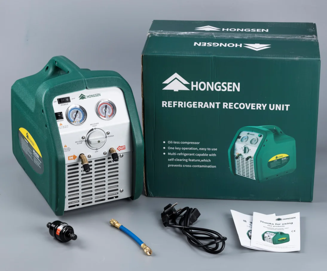 HONGSEN High-Efficiency Refrigerant Recovery Machine, Suitable for Common Refrigerants R250F R500F