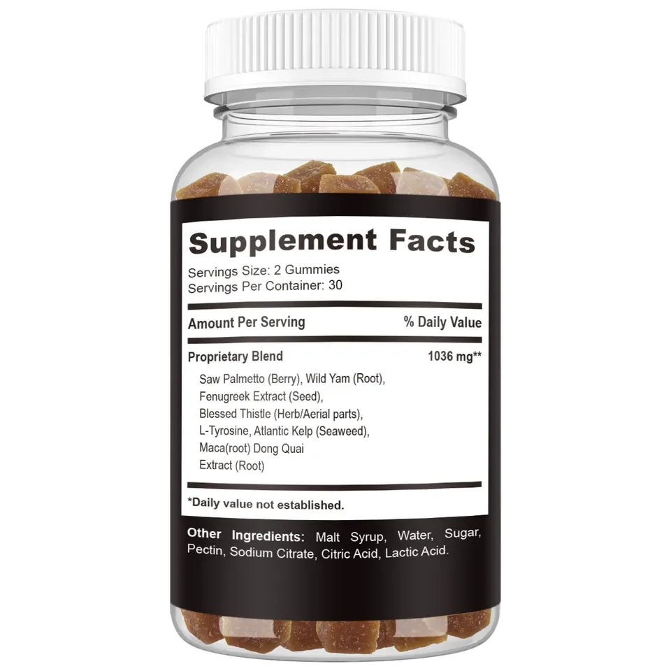 OEM Private Label MACA Root Extract Hip Enlargement Booty Growth Butt Enhancement 100% Natural BBL Gummies for Buttocks