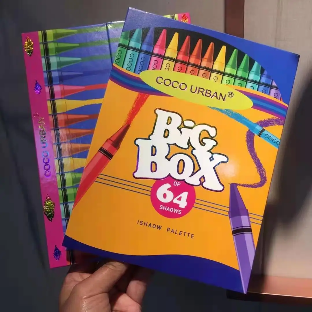 
 Двойная палитра теней для век, 64 цвета, фирменная торговая марка, матовые, яркие, Пудровые, водостойкие, легкие, цветные тени для век, оптовая продажа  