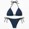 Navy Speckle Bikini Sets