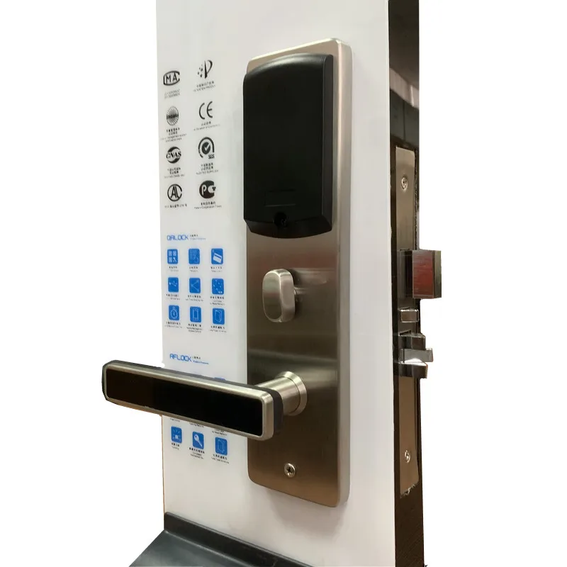 Stainless Steel Electric RFID Card System Door Lock for Hotel Accessory