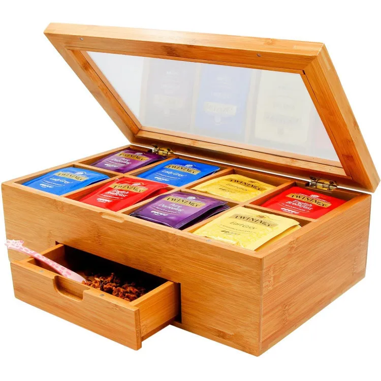 storage container bamboo teas boxs