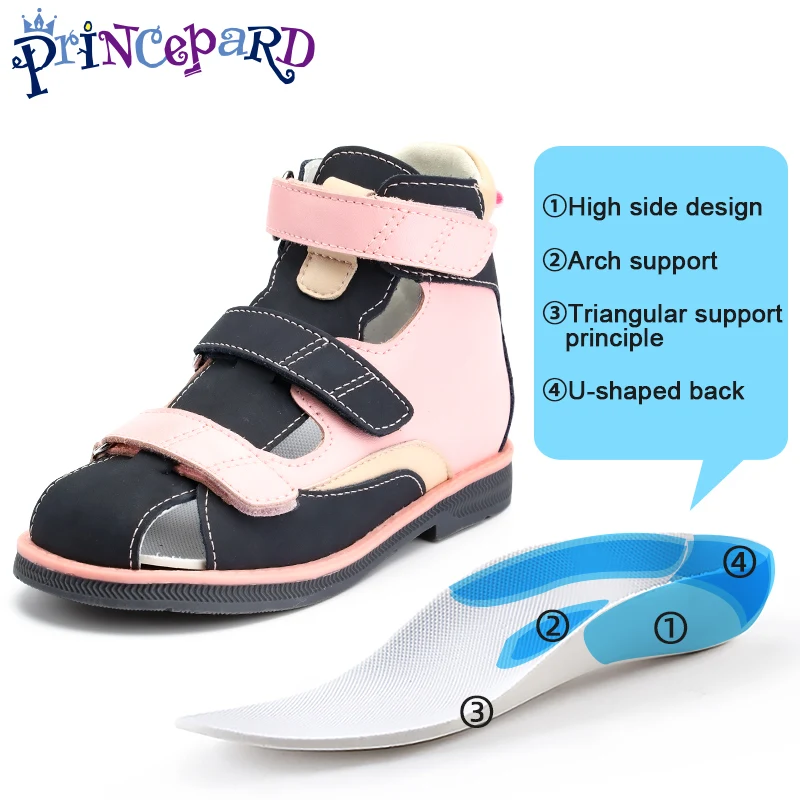 Princepard Verão Sapatos Ortopédicos para Crianças com Pé Plano