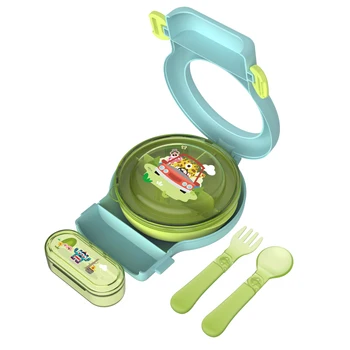 Kid Sealed Compartment Lunch Box  with Interesting Design Go for Kindergarten School