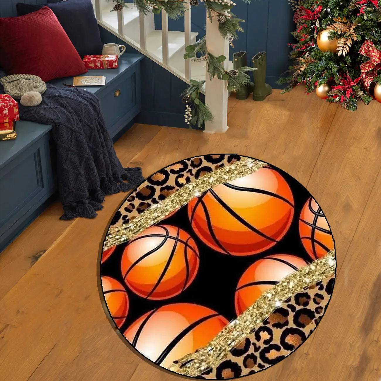 Custom Shape 3d Carpet Leopard Print Football Baseball Rug Bedroom Area Rugs for Living Room