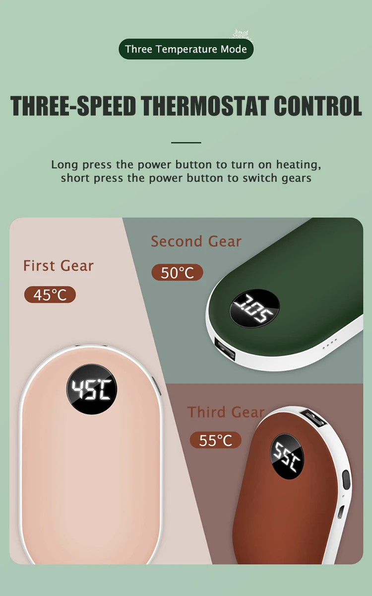 Customize Hand Warmer Reusable Power Bank Electric Portable Heater Gift