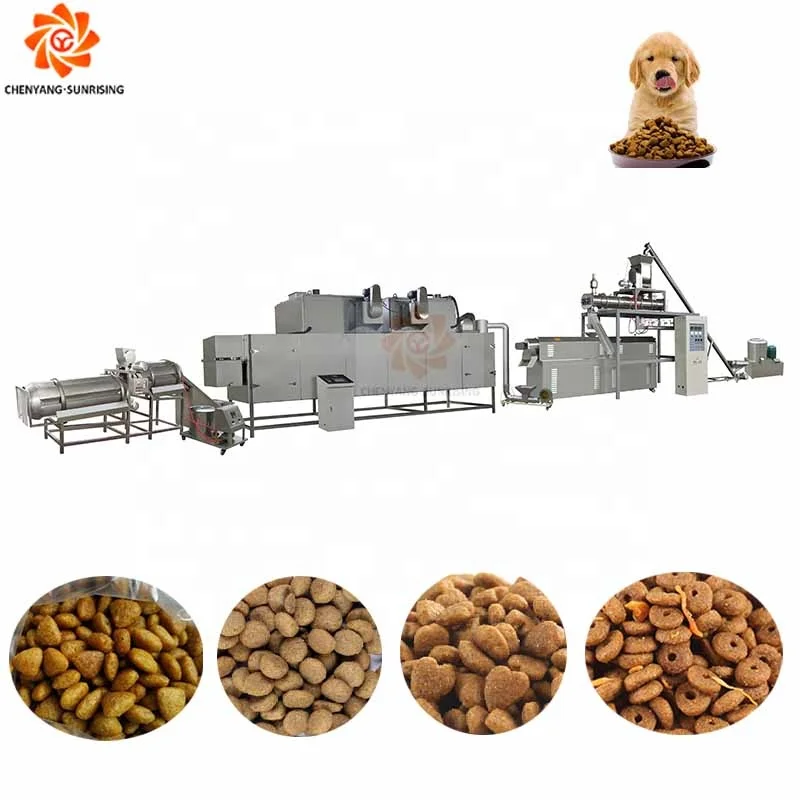 Jinan Chenyang Dog Snacks Machine Dog Food Extruder Extruded Dry Pet Food Production Line