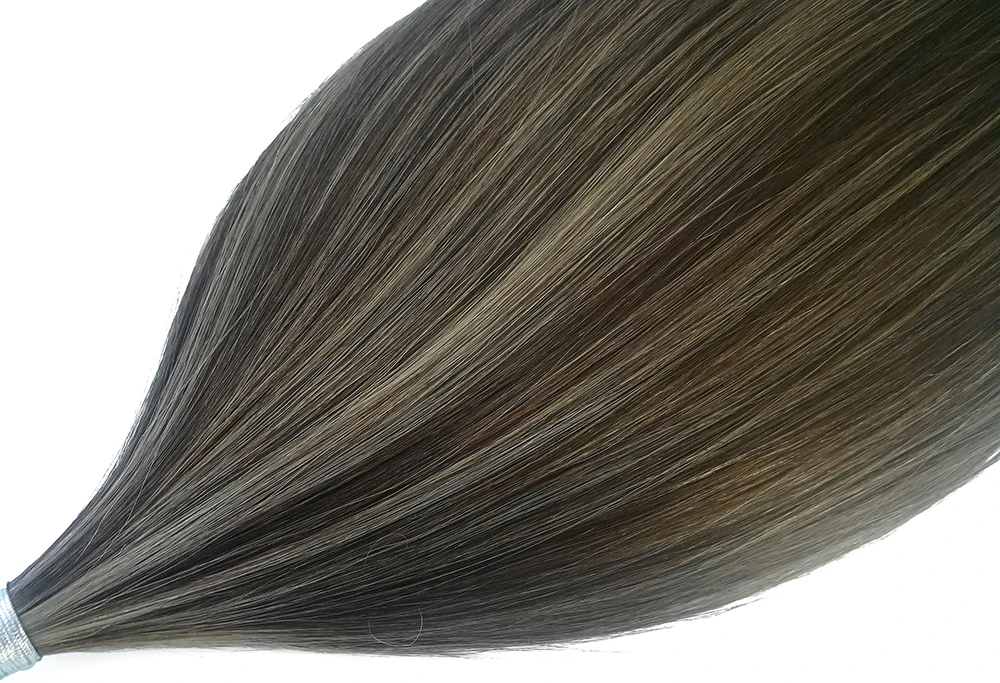 hair extension #d4/8 material: 100% human virgin hair texture