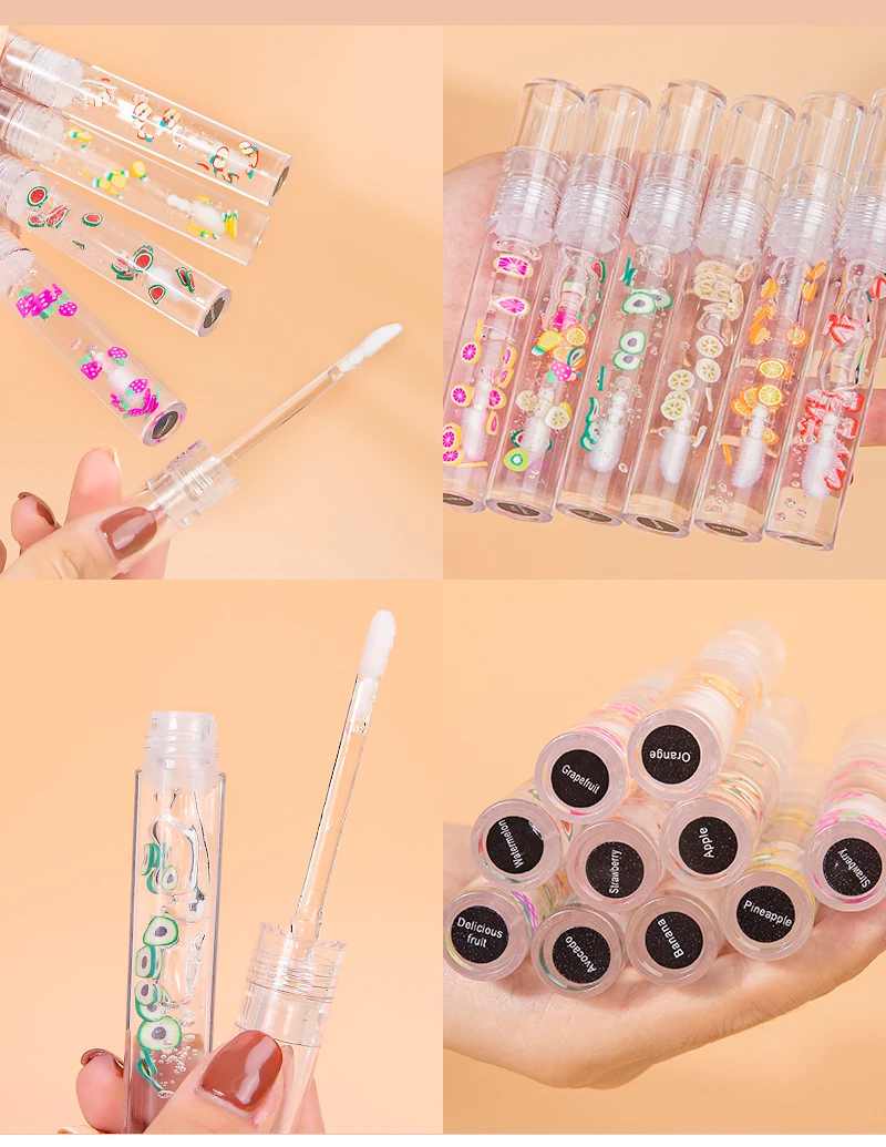 Melao Custom Dead Skin Remove Lip Hydrating Lipgloss Tube Kid Fruit Flavor Lip Oil Vegan Cruelty