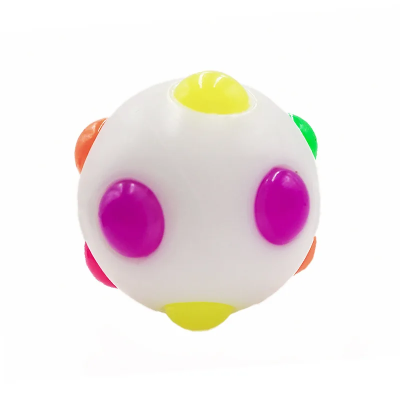 Flash Jumping Vibrating Bouncing Ball Creative Flashing Dancing Ball with Colorful LED Light and Music Novelty Light up Jump B