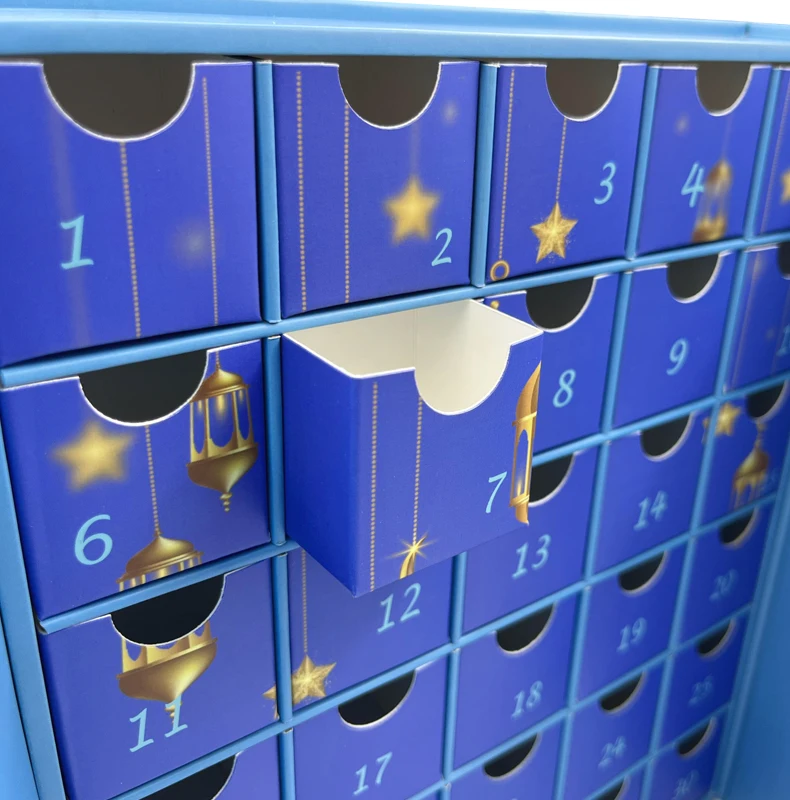 Factory Wholesale Advent Calendar Empty Ramadan Decorations 2023 Countdown To Eid Gift Box