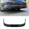 Silver Black Rear Bumper Lip