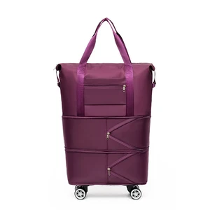 Travel Bag with Wheels Large Capacity Bag Women's Folding Rod Bag