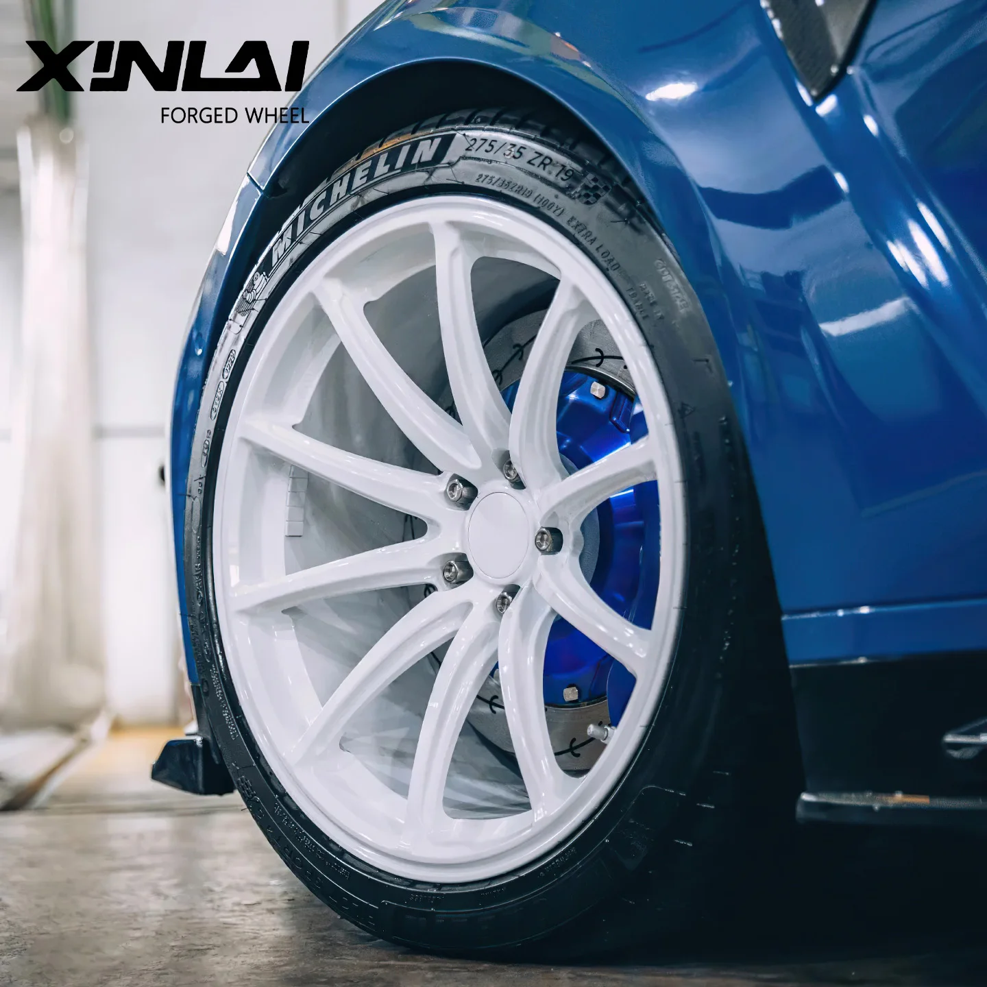 XINLAI 1-Piece Custom Forged White Wheels 5x112 5x120 5x114.3 Wheels Racing Car Alloy Rim for bmw audi benz - Image 1