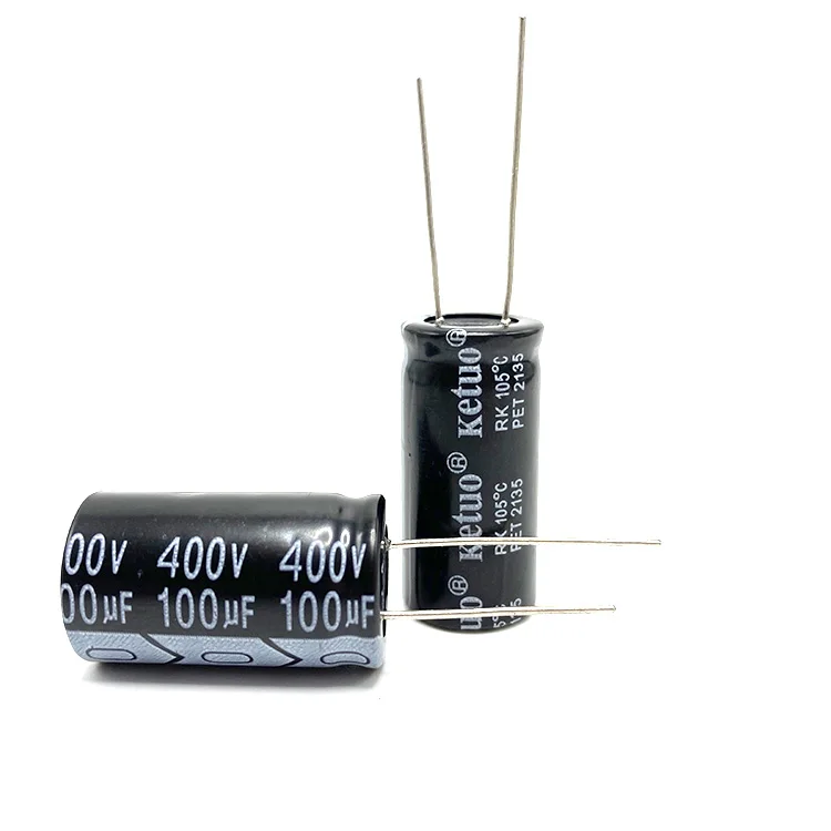 Ketuo Dip Customized 400v 100uf 18*32mm Aluminum Electrolytic