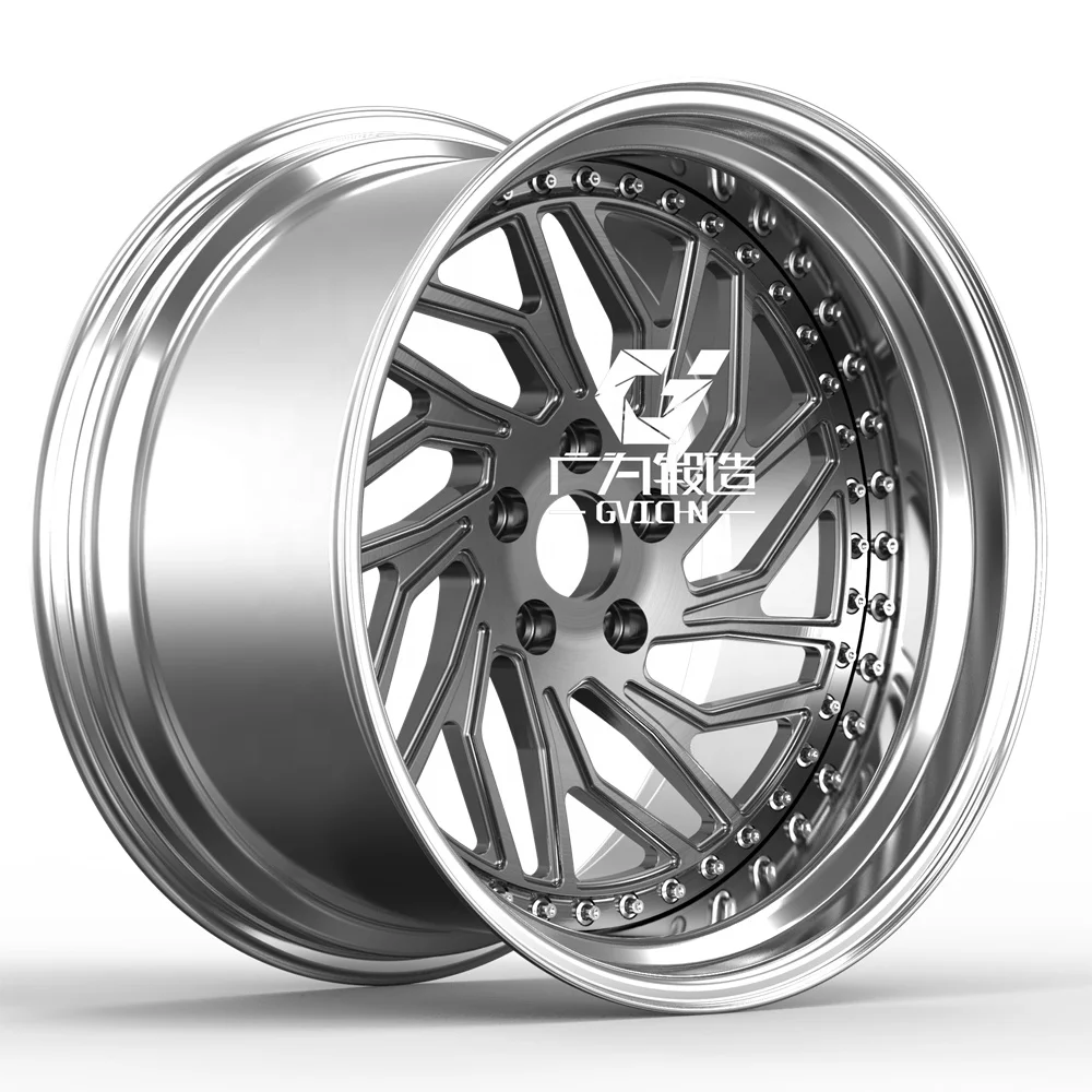 Polished Deep Lip Wheels 2 3 Pieces 18 19 20 21 22 24 26 Inch 5x114.3 5x120 5x130 Alloy Aluminum