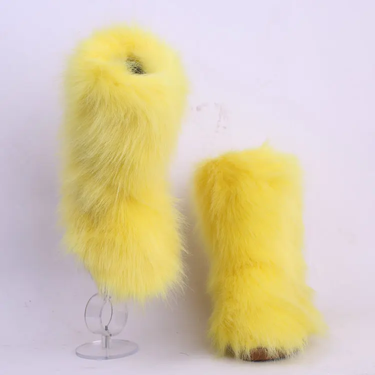 Alibaba.com: Yanlifur 36-44 Faux Fur Knee-High Snow Boots for