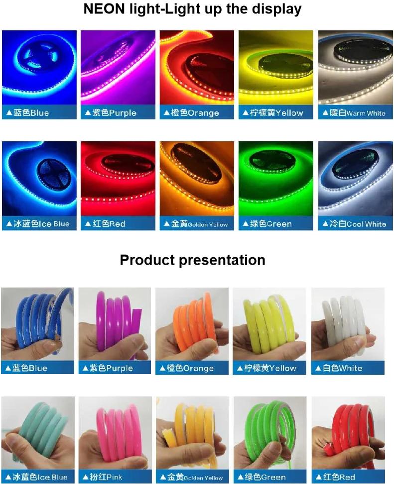product led flexible multi colour waterproof kit 1m lights lamp new gen strips remoteneon 1cm cut 12v 24v 220v neon light strip flex rgb-11