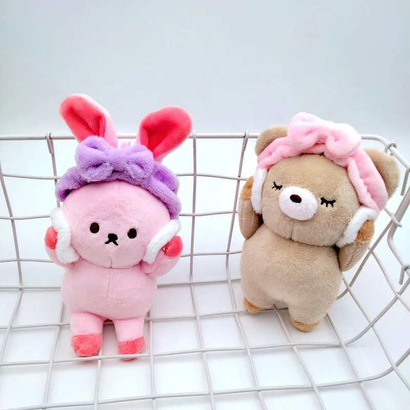 2022 Cute Soft Mini Toy Duck Bunny Pig Bear Cat Elephant Keychain Fashion Small Size Stuffed Soft Miniature Teddy Bear