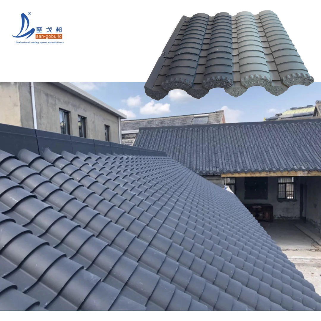 Traditional Chinese Architecture Pagoda Roofs Curved Eaves Decorative Roof Tiles