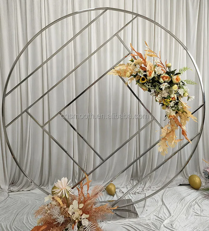 レース付き】バルーンアーチ フラワーアーチ ゴールド 結婚式 装飾