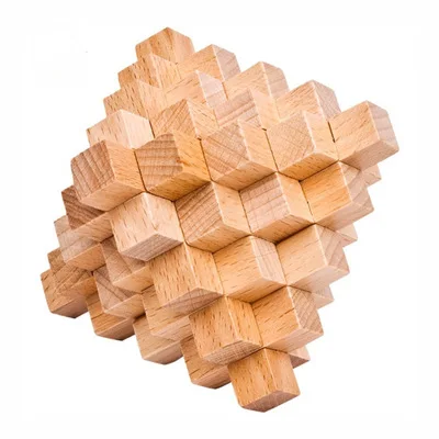 All Kinds Magic Teaser Game Brain Puzzle Cube Brain Teaser Wood Toy 3D Wood Cube Puzzle Solution