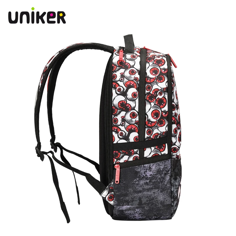 UNIKER School Backpack for Teens,Travel Backpack with USB Charging  Port,Designer Backpack with Laptop Compartment for 15.6 Inch Laptop, Hacker