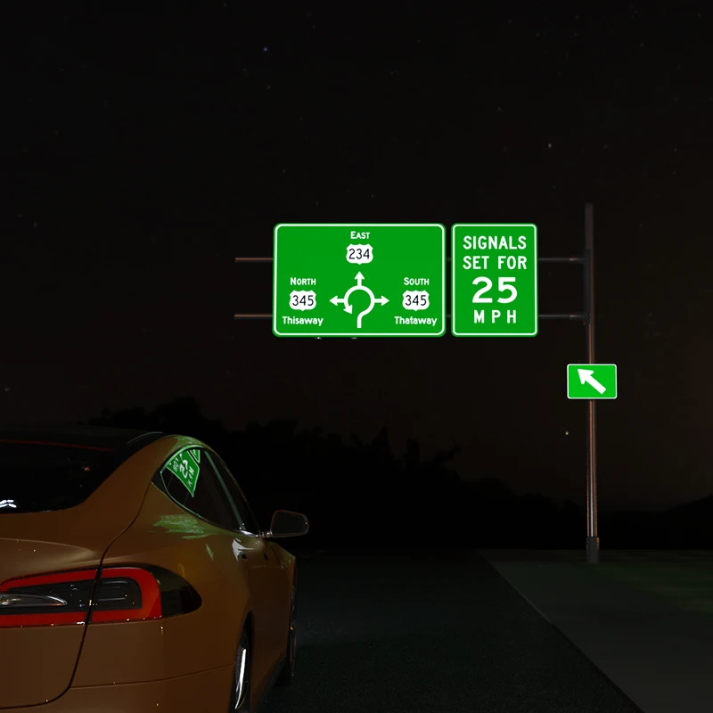 Lightemitting Road Traffic Signs Reflective Sheeting For Traffic Signs