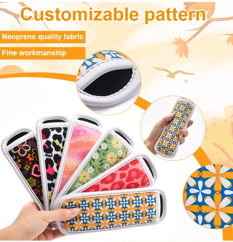 Reusable Ice Freezer Protective Cover Icypole Holders Popsicle Holder Bags Popsicle Sleeves Ice Pop Sleeves details