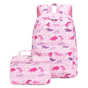 Custom Mochilas Escolares Children Girls Kids Backpack School Bags with Lunch Bag