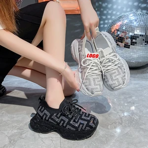OEM Custom Chunky Sneakers for Women Breathable Gym Trainers for Outdoor Sport Summer/Spring/Autumn Fitness Running Shoes