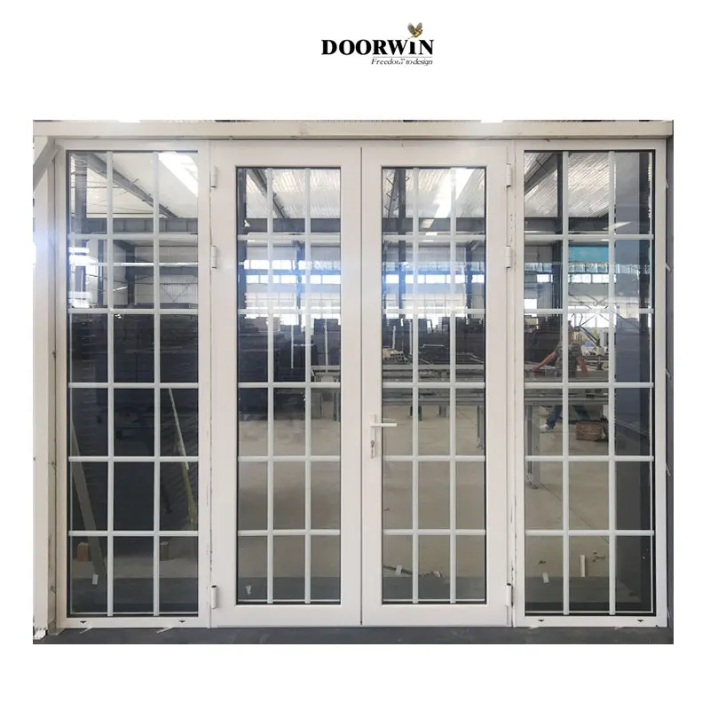 Exterior Antitheft Aluminum Security Front Doors Double Swing French