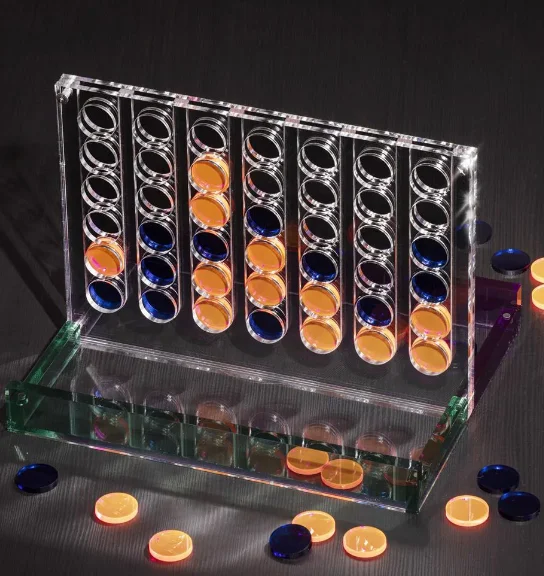 Высококачественная акриловая настольная игра «соединение 4 в линии» для игр на открытом