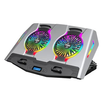 N9 17 Inch Laptop Notebook Radiator Plastic Computer Bracket with Silent Exhaust Fan for Cooling Gaming & Reading Books