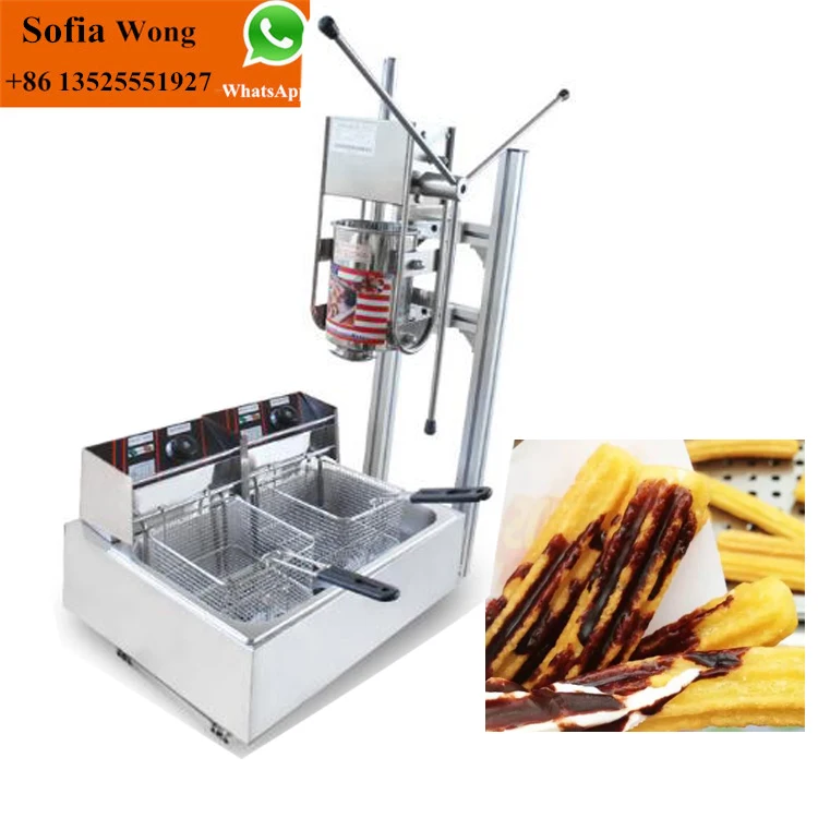 Kitchen Churro Machine 3L Manual Spanish Churros Maker Automatic Portable Churrera