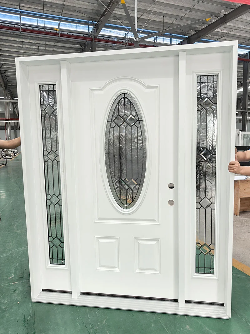 Modern white Fiberglass Prehung entry door mobile home exterior doors factory