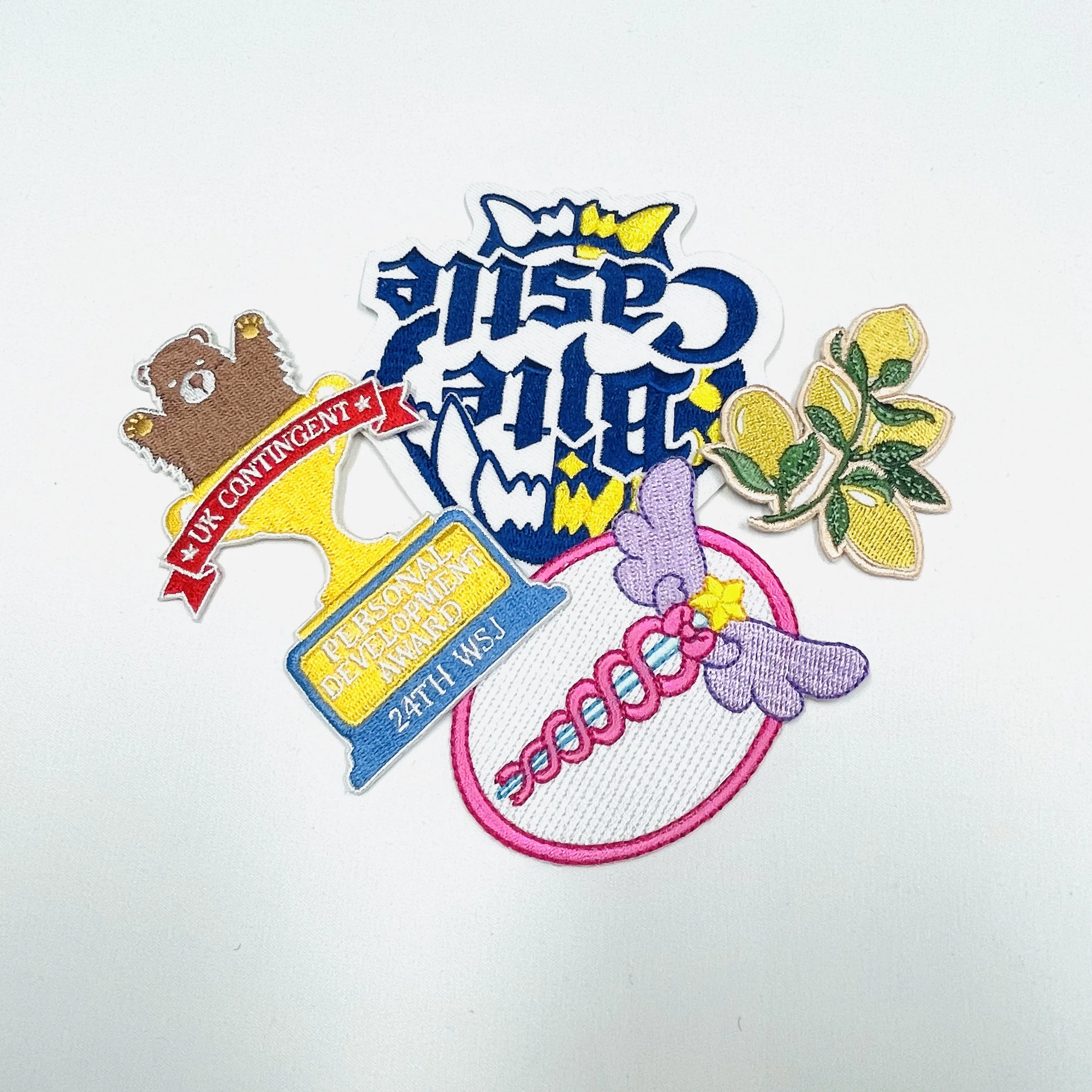 Western Cowboy Style Embroidered Patches Custom Logo Curved Bill Baseball Flat 3D Embroidery Patch