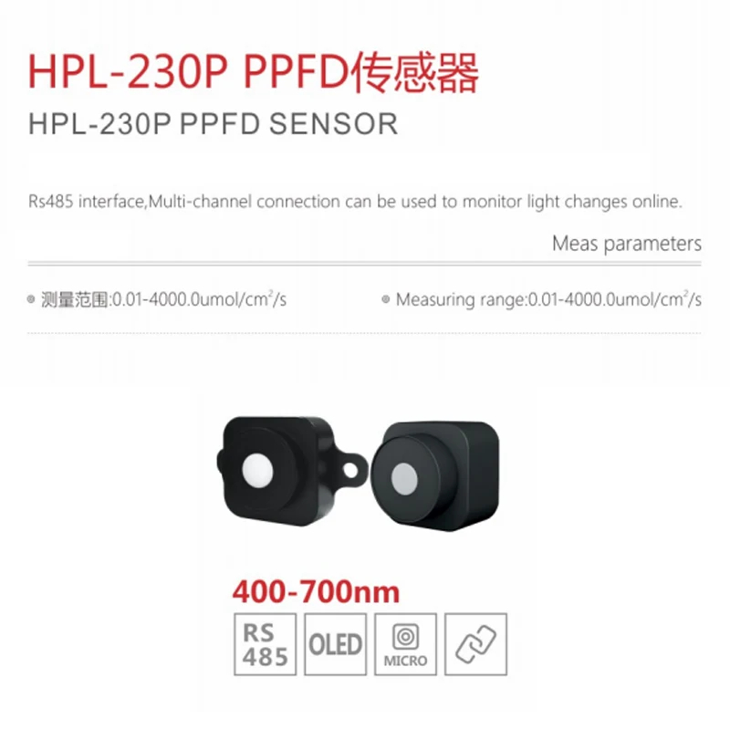 HPL230P Rs485 Communication PPFD Meter Sensor for Greenhouse Application Points test