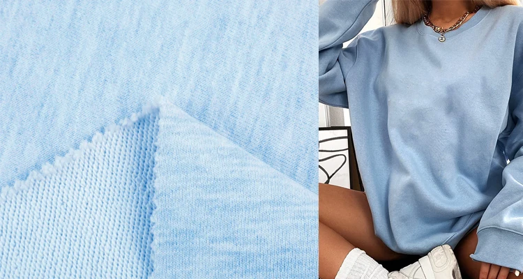 High Quality 70% Cotton 30% Polyester TC French Terry Knitting Fabric Shorts for Hoodies details