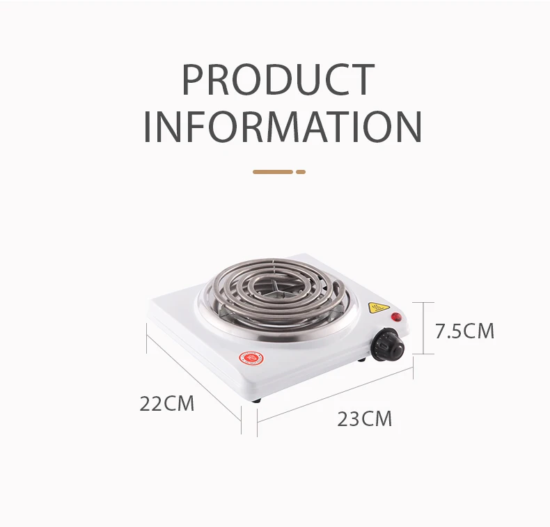 Multipurpose Portable Home Fast Cooking 1000W Single Burner Electric Stove Electric Cooker Heater Spiral Coil Hot Plate