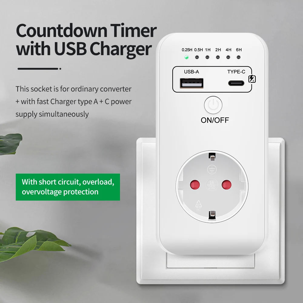 New Arrivals Smart Timer Socket Digital Timer Switch EU Plug Timing ...