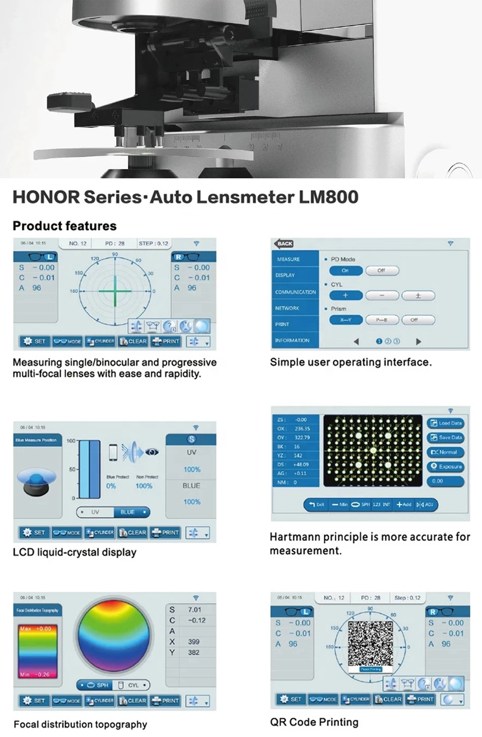 Digital Lensmeter LM-800 Lensmeter Focimeter Optical Equipment