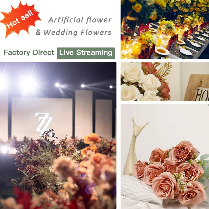 Artificial flower factory realtime reception Product Show Stream 2023
