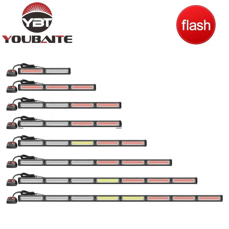 COB LED DOUBLE ROW VIP LIGHT BAR 36W to 180W CAR TOW TRUCK EMERGENCY WARNING STROBE LIGHT AMBER YELLOW FLASHING